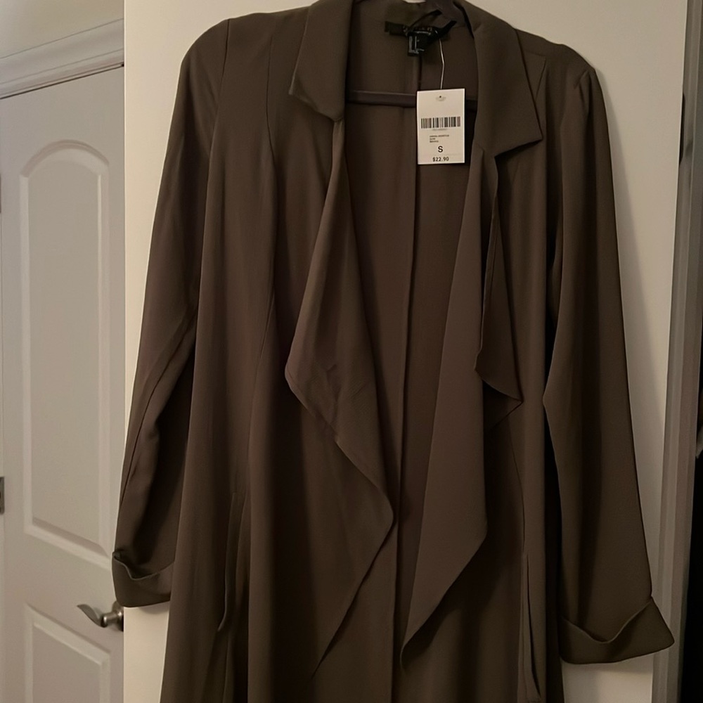 Forever 21 Army Green Casual Jacket Sheer NWT
